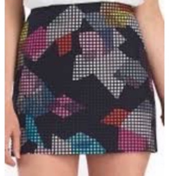 Trina Turk Pixel Mini Skirt Size 2 - Picture 1 of 5
